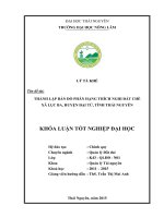 Thành lập bản đồ phân hạng thích nghi đất trồng chè của xã lục ba   huyện đại từ   tỉnh thái nguyên 