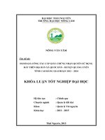 Đánh giá công tác cấp giấy chứng nhận quyền sử dụng đất trên địa bàn xã quốc dân   huyện quảng uyên   tỉnh cao bằng giai đoạn 2012   2014 