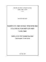 Nghiên cứu một số đặc tính sinh học của chủng nấm men lên men vang nho (KL07113) 