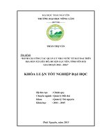 Đánh giá công tác quản lý nhà nước về đất đai trên địa bàn xã liễu đô   huyện lục yên   tỉnh yên bái giai đoạn 2012   2014 