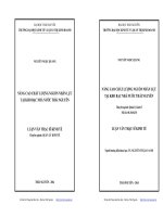 Nâng cao chất lượng nguồn nhân lực tại kho bạc nhà nước Thái Nguyên