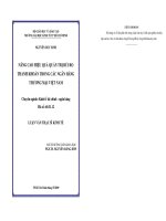 Nâng cao hiệu quả quản trị rủi ro thanh khoản trong các ngân hàng thương mại Việt Nam