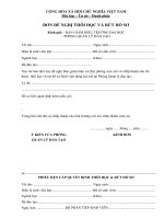 Đơn đề nghị thôi học và rút hồ sơ