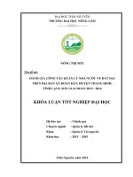 Đánh giá công tác quản lý nhà nước về đất đai trên địa bàn xã đoàn kết   huyện tràng định   tỉnh lạng sơn giai đoạn 2012   2014 