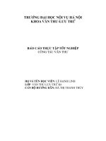 Báo cáo thực tập tốt nghiệp văn thư lưu trữ tại Viện địa lý