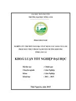 Nghiên cứu tri thức bản địa về sử dụng các loài cây làm phẩm màu thực phẩm tại huyện mường khương, tỉnh lào cai 