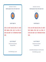 Nâng cao mức độ hài lòng của nhân viên trong công việc tại công ty xăng dầu khu vực II TNHH Một Thành Viên