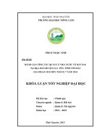 Đánh giá công tác quản lý nhà nước về đất đai tại huyện lục yên   tỉnh yên bái giai đoạn 2012 đến tháng 7 năm 2014 
