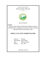 Đánh giá thực trạng sử dụng đất nông nghiệp và đề xuất giải pháp nâng cao hiệu quả sử dụng đất cho xã mường kim   huyện than uyên   tỉnh lai châu 