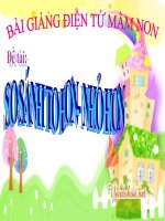 Bài giảng điện tử mầm non lớp Mầm đề tài So sánh to nhỏ