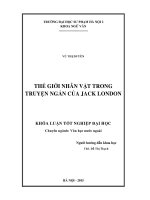 Thế giới nhân vật trong truyện ngắn của jack london 