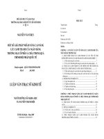 Một số giải pháp nhằm nâng cao năng lực cạnh tranh của Ngân hàng Thương mại cổ phần Á Châu trong quá trình hội nhập quốc tế