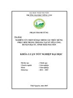 Nghiên cứu một số đặc điểm cấu trúc rừng phục hồi trạng thái IIA tại xã yên lãng, huyện đại từ, tỉnh thái nguyên 