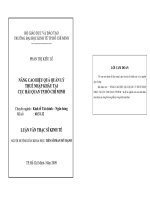 Nâng cao hiệu quả quản lý thuế nhập khẩu tại Hải quan TP. Hồ Chí Minh