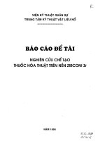 Nghiên cứu chế tạo thuốc hỏa thuật trên nền zirconi zr 