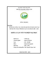 Đánh giá công tác chuyển quyền sử dụng đất tại huyện pác nặm tỉnh bắc kạn giai đoạn 2010 – 2013 
