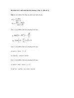 Đề kiểm tra 1 tiết môn đại số chương 1 lớp 11