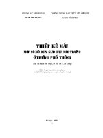 thiết kế chương trình giáo dục môi trường ở trường Phổ thông