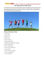 Tên tiếng anh của bạn là gì?