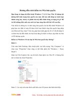 Hướng dẫn cách kiểm tra Win bản quyền