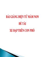 Bài giảng điện tử mầm non lớp Mầm đề tài Truyện Xe đạp trên con phố