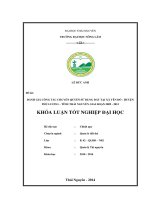 Đánh giá công tác chuyển quyền sử dụng đất tại xã yên đổ   huyện phú lương – tỉnh thái nguyên giai đoạn 2009   2013 