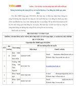 Thông tin đường dây nóng hỗ trợ xét tuyển Đại học, Cao đẳng hệ chính quy năm 2016