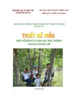 thiết kế chương trình giáo dục môi trường cho học sinh phổ thông