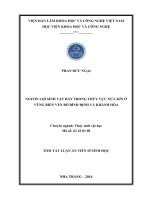 Nguồn lợi sinh vật đáy trong thủy vực nửa kín ở vùng biển ven bờ bình định và khách hòa (TT)
