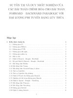 Sự tồn tại và duy nhất nghiệm của các bài toán chỉnh hóa cho bài toán forward – backward parabolic với đại lượng phi tuyến dạng lũy thừa