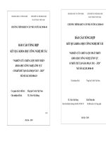 NGHIÊN CỨU CHIẾN LƯỢC PHÁT TRIỂN KHOA HỌC CÔNG NGHỆ LĨNH VỰC CƠ KHÍ CHẾ TẠO GIAI ĐOẠN 2011 – 2020