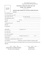 Mẫu đề nghị cấp lại chứng minh nhân dân - Mẫu mới CMND01