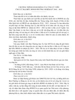 CHƯƠNG TRÌNH HÀNH ĐỘNG CỦA ỨNG CỬ VIÊN