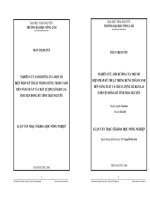 NGHIÊN CỨU ẢNH HƢỞNG CỦA MỘT SỐ BIỆN PHÁP KỸ THUẬT TRỒNG RỪNG THÂM CANH ĐẾN NĂNG SUẤT VÀ CHẤT LƢỢNG GỖ KEO LAI Ở HUYỆN ĐỒNG HỶ TỈNH THÁI NGUYÊN