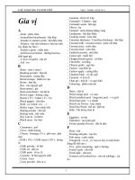 Tên các loại gia vị tiếng Anh