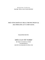 khóa luận Phân tích chuỗi giá trị gà thương phẩm tại hai tỉnh Long An và Tiền Giang