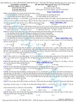 đề luyện thi môn lí THPT quốc gia