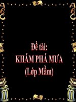 Bài giảng điện tử mầm non lớp Mầm đề tài Khám phá mưa