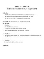 Giáo án đề tài Những khuôn mặt ngộ nghĩnh ( lớp mầm)