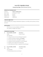 CV xin viec bang tieng anh