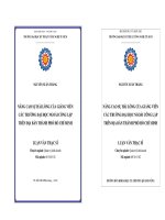 Nâng cao sự hài lòng của giảng viên các trường đại học ngoài công lập trên địa bàn thành phố Hồ Chí Minh