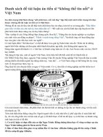 Danh sách đề tài luận án tiến sĩ “không thể tin nổi” ở Việt Nam