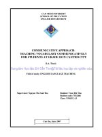 Communicative approach  vocabulary communicatively for students at grade 10 in can tho city 