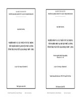 Nghèo đói và các nhân tố tác động tới nghèo đói tại huyện Phú Lương tỉnh Thái Nguyên giai đoạn 20072011