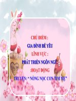 Bài giảng điện tử mầm non lớp Mầm đề tài Truyện nòng nọc tìm mẹ