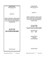 NGHIÊN CỨU ẢNH HƢỞNG CỦA MỘT SỐ LOẠI PHÂN HỮU CƠ VI SINH TỚI NĂNG SUẤT, HÀM LƢỢNG NO3 CỦA RAU CẢI BẮP VÀ HÓA TÍNH ĐẤT TRỒNG RAUTẠI THỊ XÃ HÀ GIANG