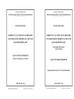 Nghiên cứu các nhân tố tác động đến xuất khẩu hàng chế biến của Việt Nam sang thị trường APEC