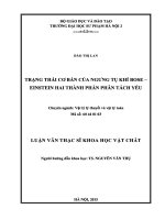 Luận văn trạng thái cơ bản của ngưng tụ khí bose   einstein hai thành phần phân tách yếu 