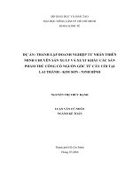 Khóa luận Dự án thành lập doanh nghiệp tư nhân Thiên Minh chuyên sản xuất và xuất khẩu các sản phẩm thủ công có nguồn gốc từ cây cói tại Kim Sơn  Ninh Bình