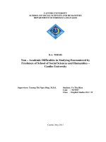 Non – academic difficulties in studying encountered by freshmen of school of social sciences and humanities – cantho university 